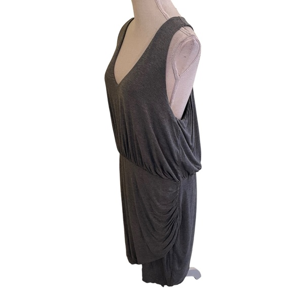 Banana Republic Grey Knit Tank Dress with Ruched Tulip Skirt XL - Picture 5 of 11